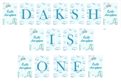 Airplane Theme Birthday Party Banner for Decoration