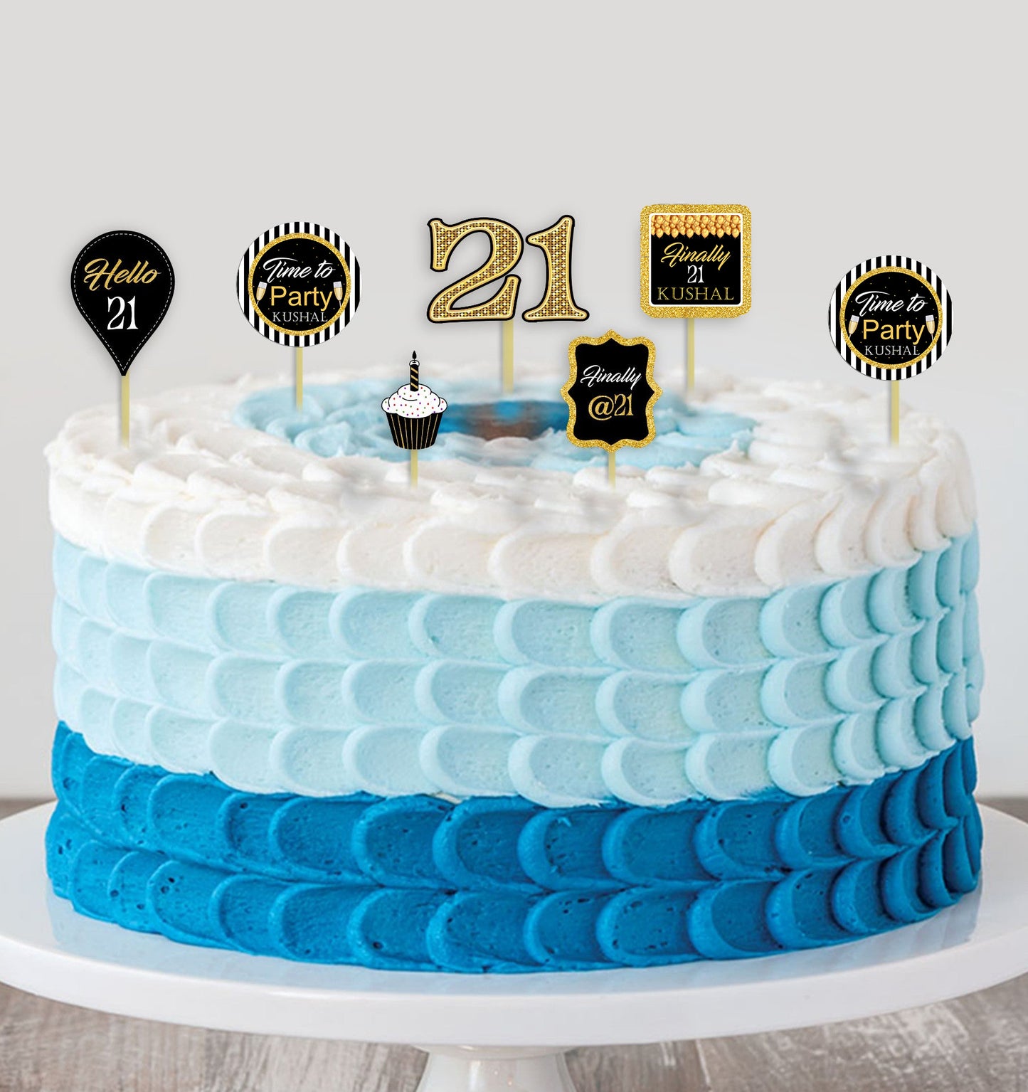 21st Birthday Party Cake Topper /Cake Decoration Kit