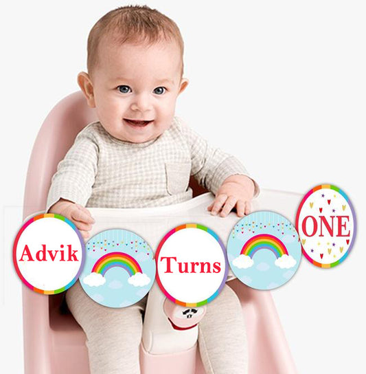 Rainbow Theme Birthday Party Banner for Decoration