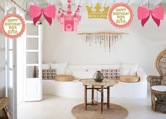 Twin Girl Theme Birthday Party Theme Hanging Set for Decoration