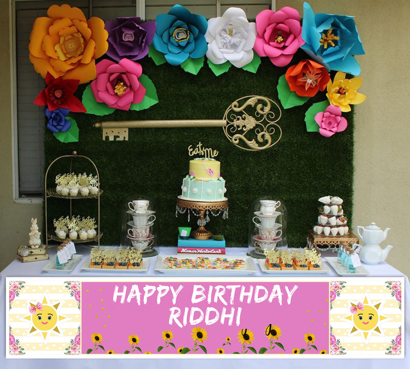 Sunshine Theme Birthday Party Long Banner for Decoration