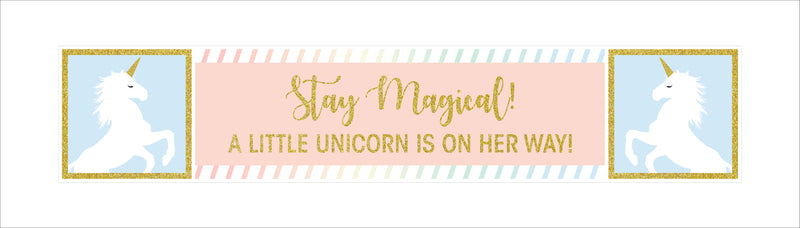Unicorn Theme Birthday Party Long Banner for Decoration