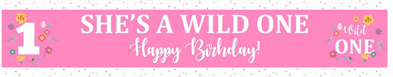 Wild One Birthday Party Long Banner for Decoration