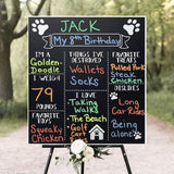 Dog Birthday Party Customized Chalkboard/Milestone Board