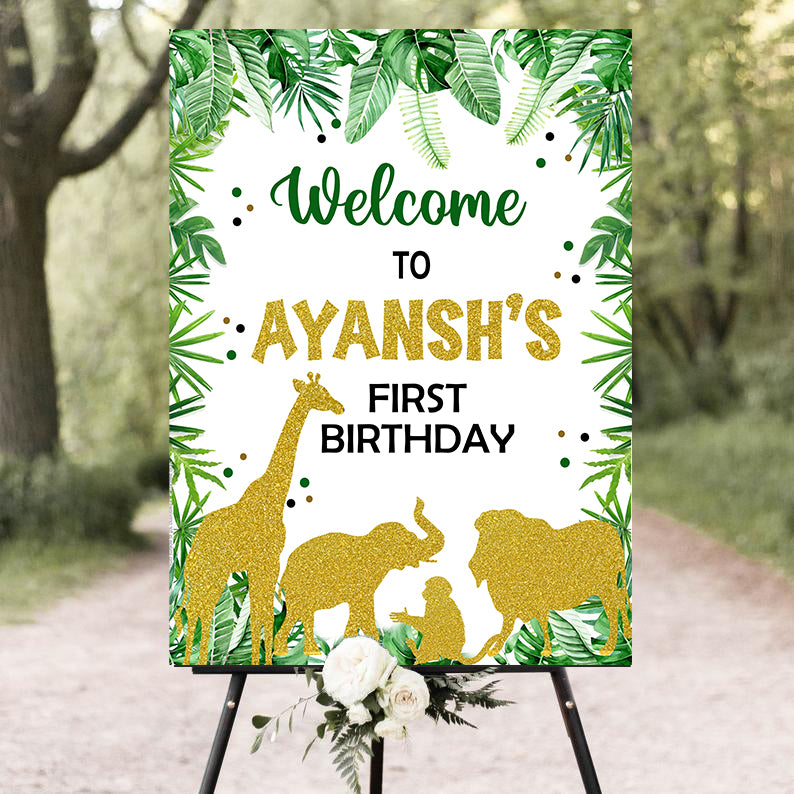Wild One Birthday Party Welcome Board