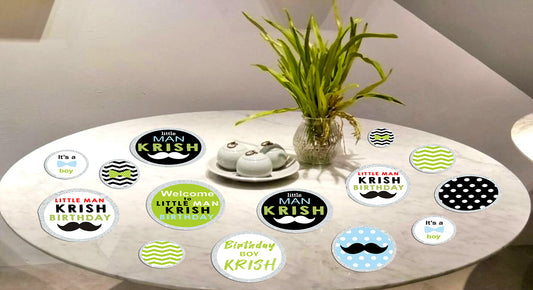 Little Man Theme Birthday Party Table Confetti
