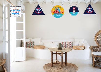 Nautical Ahoy  Theme Birthday Party Theme Hanging Set for Decoration 