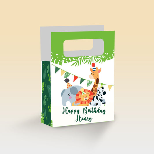 Jungle Theme Based Favor Box/Return Gift Bag