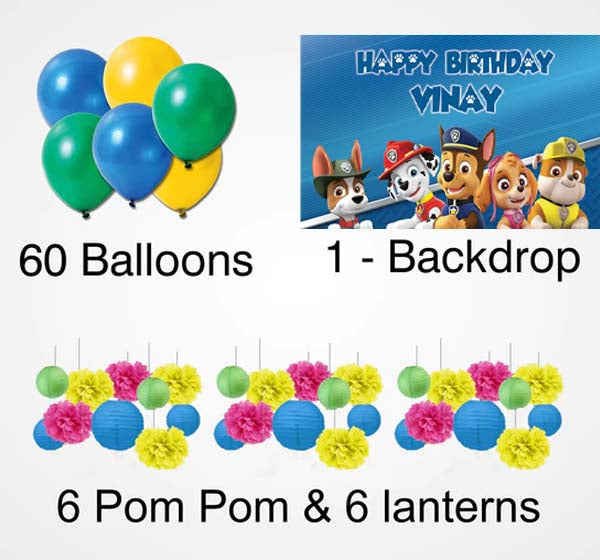Paw Patrol Theme Birthday Party Complete Decoration Kit