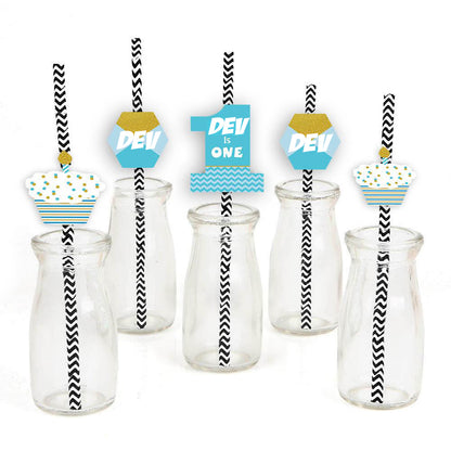 Fun Is One Theme Birthday Party Paper Decorative Straws