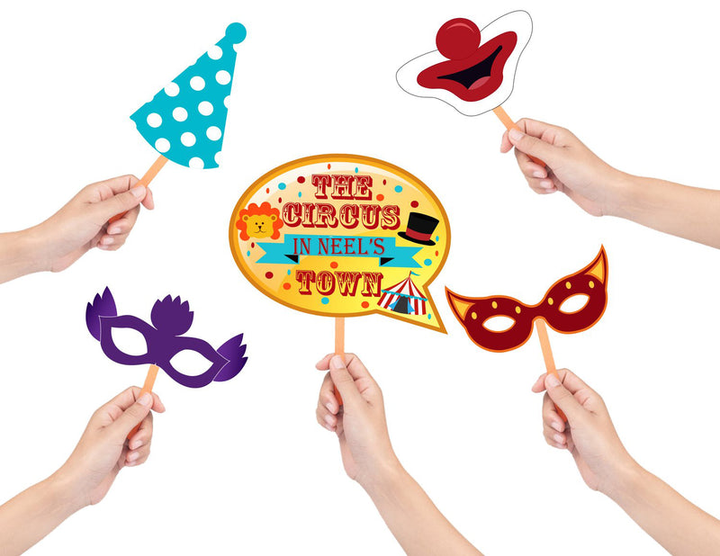 Carnival Theme Birthday Party Photo Booth Props Kit