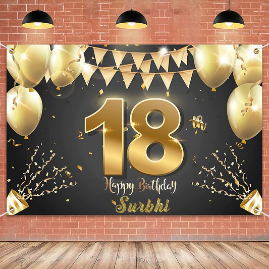 18th Birthday Party Backdrop 
