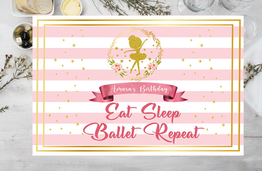 Ballerina Theme Birthday Party Table Mats for Decoration