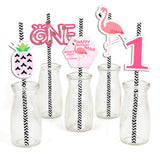 Flamingo Theme Birthday Party Paper Decorative Straws