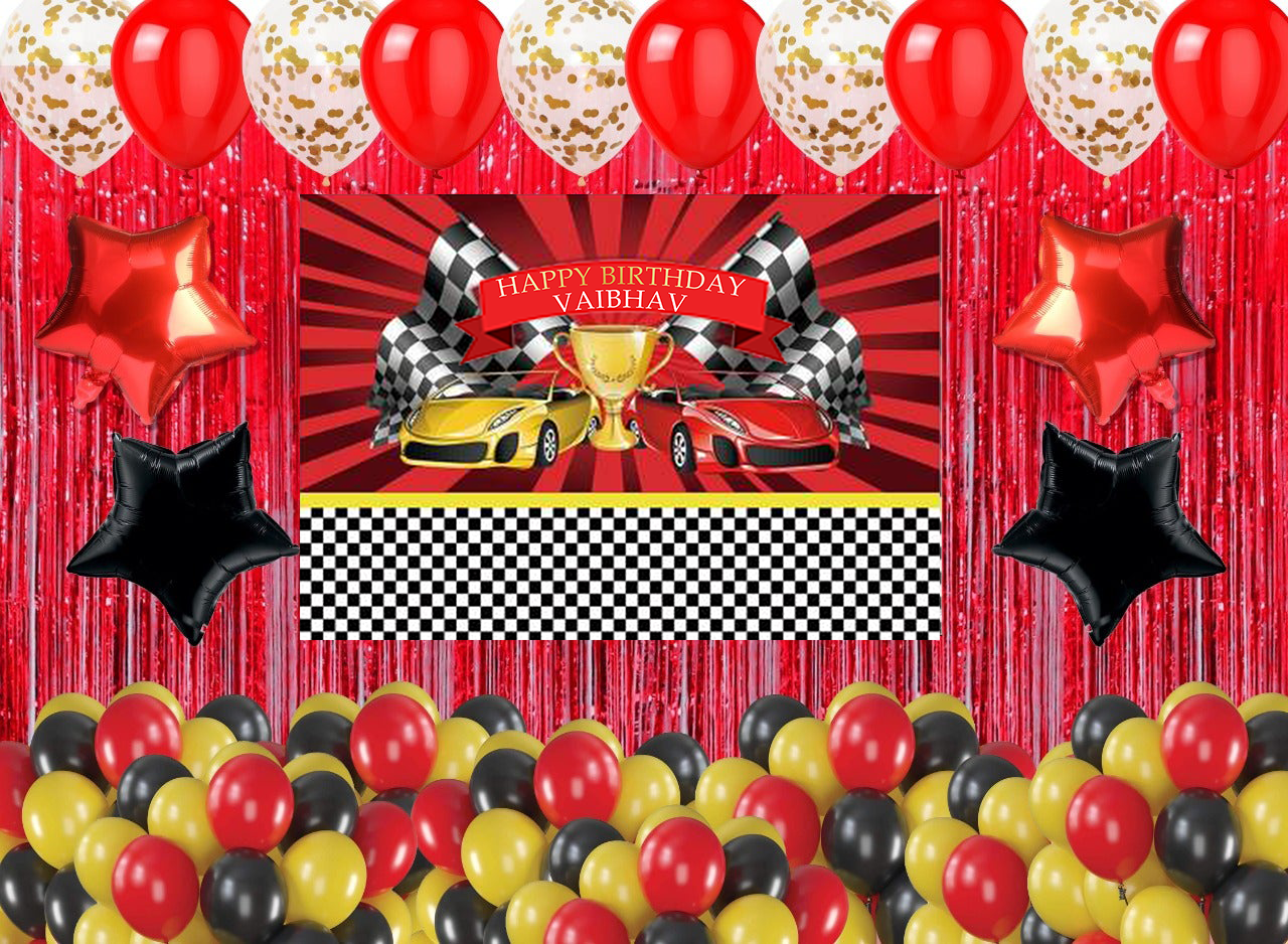 Buy Cars Birthday Party Decoration Complete Kit | Party Supplies ...