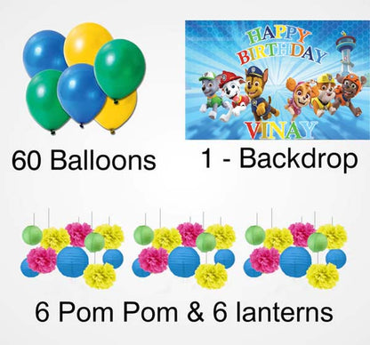 Paw Patrol Theme Birthday Party Complete Decoration Kit