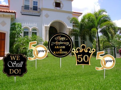 50th Anniversary Party Cutouts  For Decorations