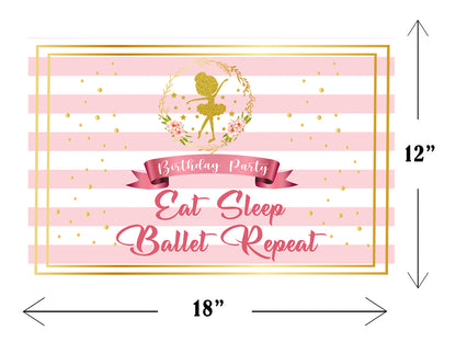 Ballerina Theme Birthday Party Table Mats for Decoration