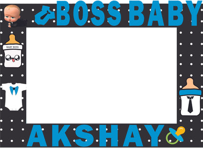 Boss Baby Theme Birthday Party Selfie Photo Booth Frame & Props