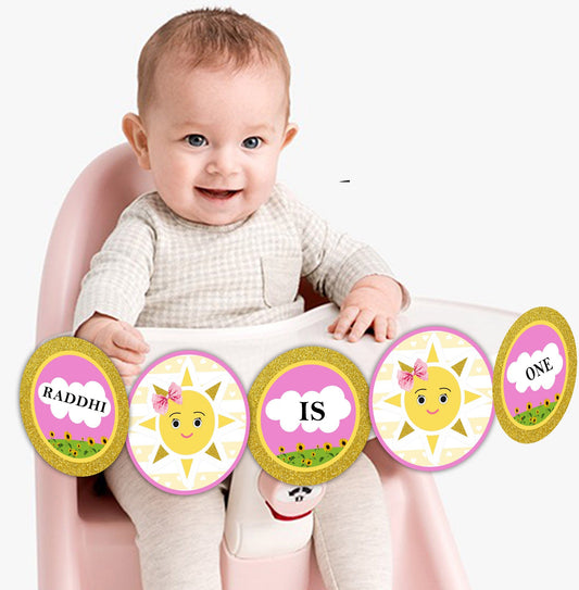 Sunsine Theme Birthday Party Banner For first Birthday Decoration