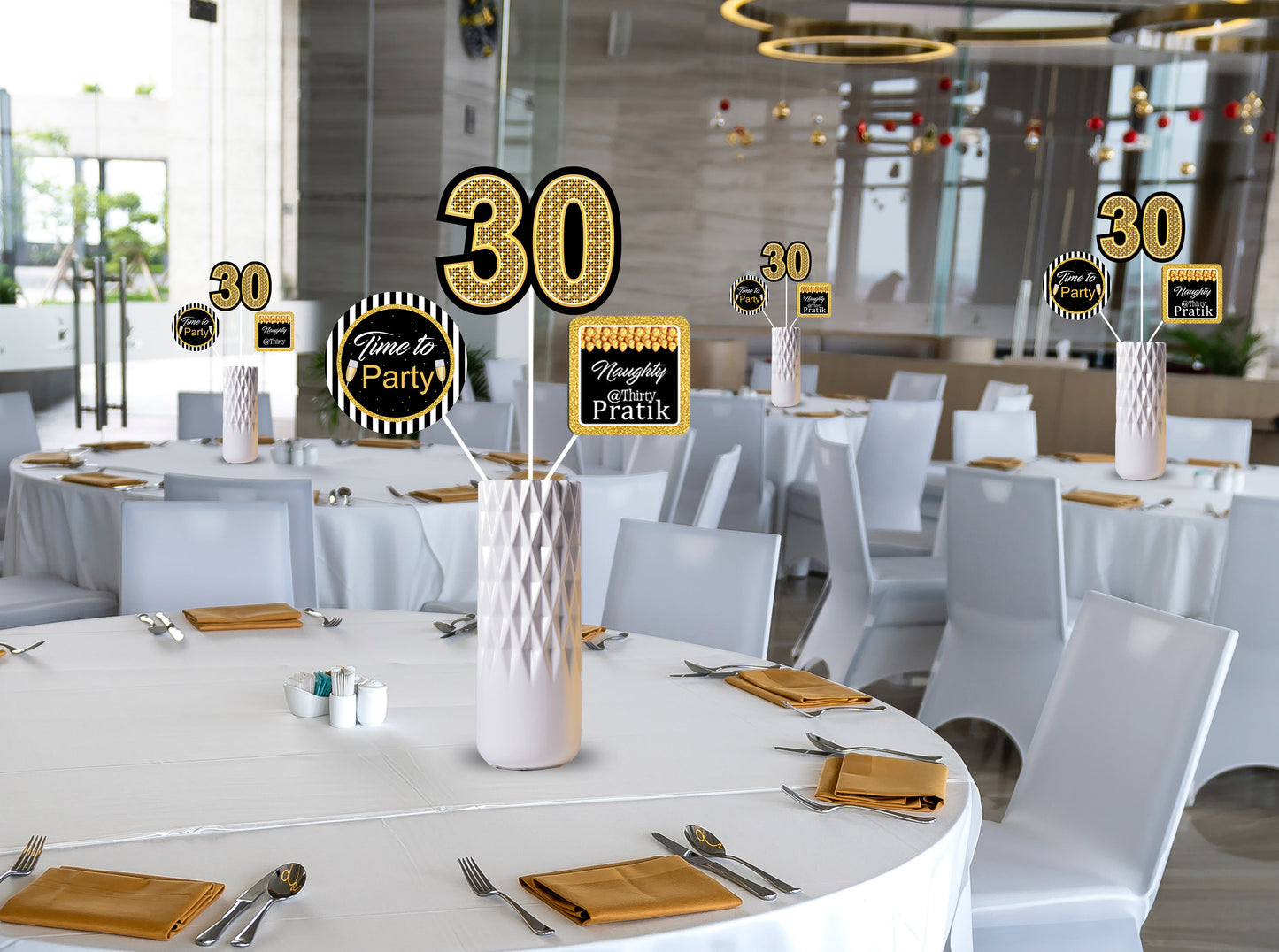 30th Birthday Party Table Toppers for Decoration 