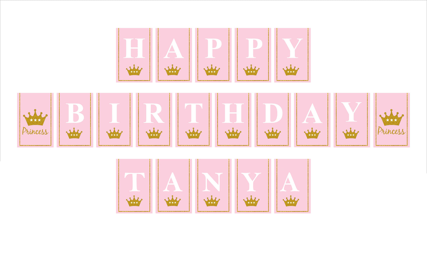 Princess Birthday Party Banner for Decoration