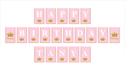 Princess Birthday Party Banner for Decoration