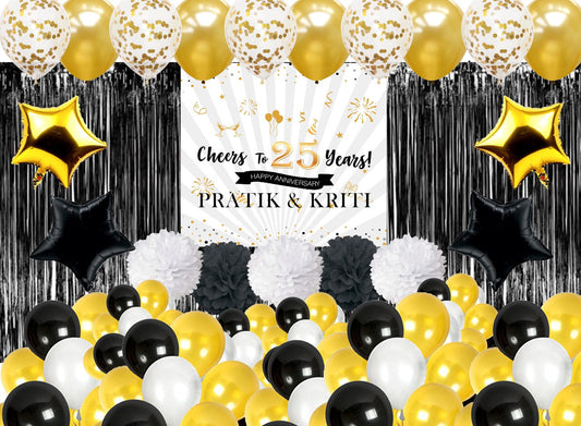25th Anniversary Party Complete Decoration Kit 