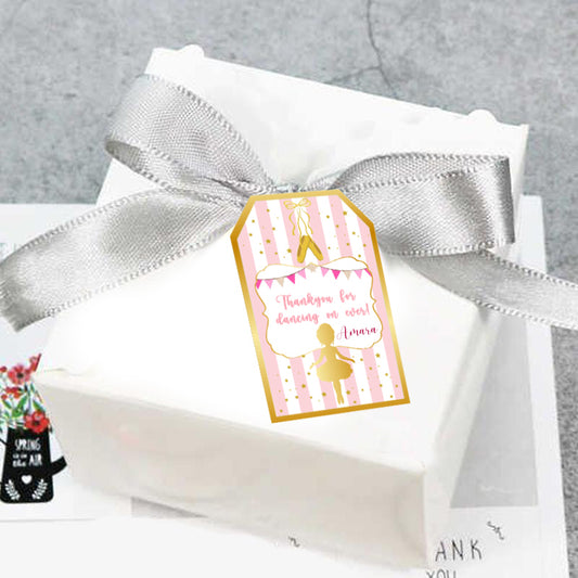 Ballerina Theme Birthday Party Thank You Gift Tags