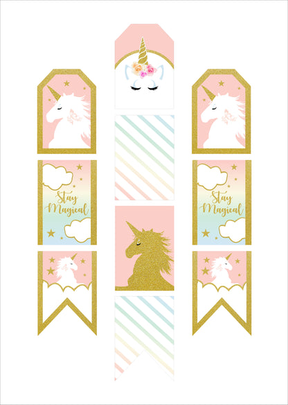 Unicorn Theme Birthday Party Paper Door Banner for Wall Decoration