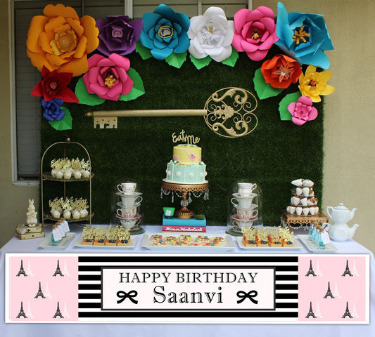 Oh La La Paris Theme Birthday Long Banner for Decoration
