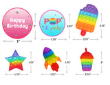 Pop It Theme Birthday Party Cake Topper /Cake Decoration Kit