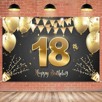 18th Birthday Party Backdrop 