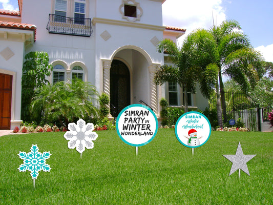 Winter Wonderland Theme Birthday Party Cutouts