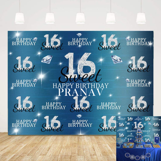 16th Birthday Decoration Backdrop