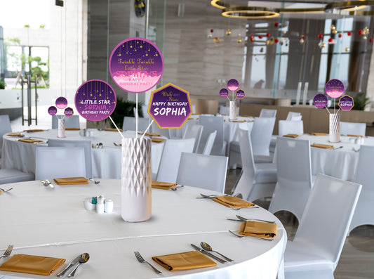 Twinkle Twinkle Little Star Theme Birthday Party Table Toppers for Decoration