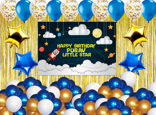 Twinkle Twinkle Theme Birthday Party Complete Party Set for Boys