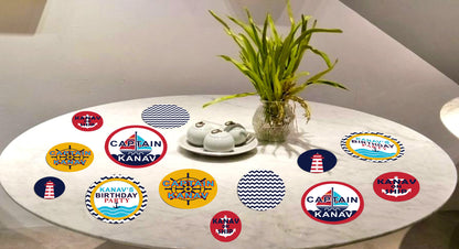 Nautical Ahoy  Theme Birthday Party Table Confetti