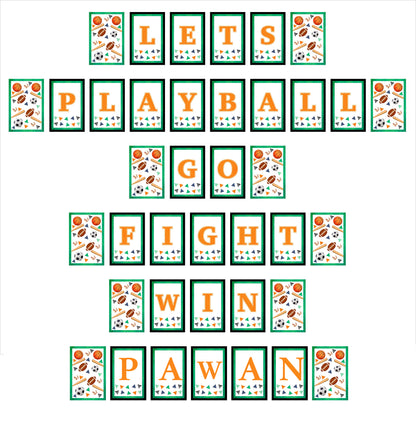 Sports  Theme Birthday Party Banner for Decoration