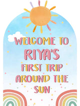 First Trip Around the Sun Theme Birthday Party Welcome Board