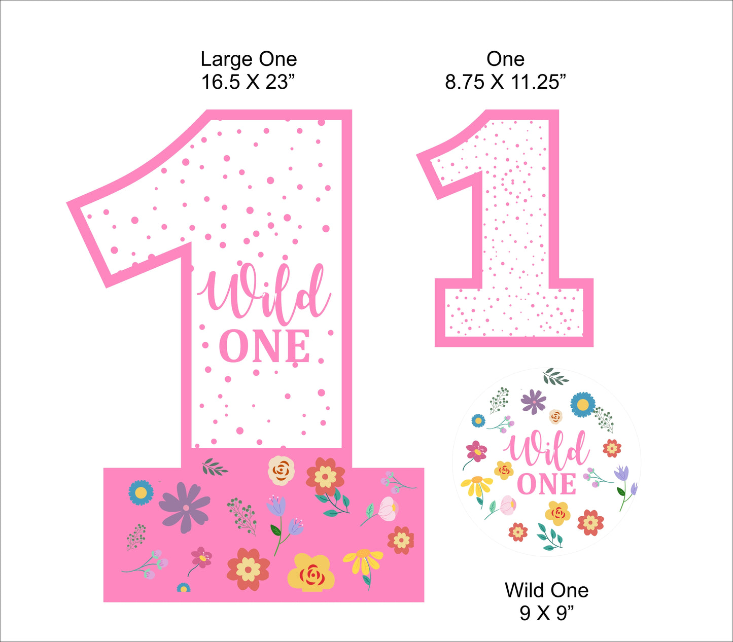 Wild One  Birthday Party Cutouts