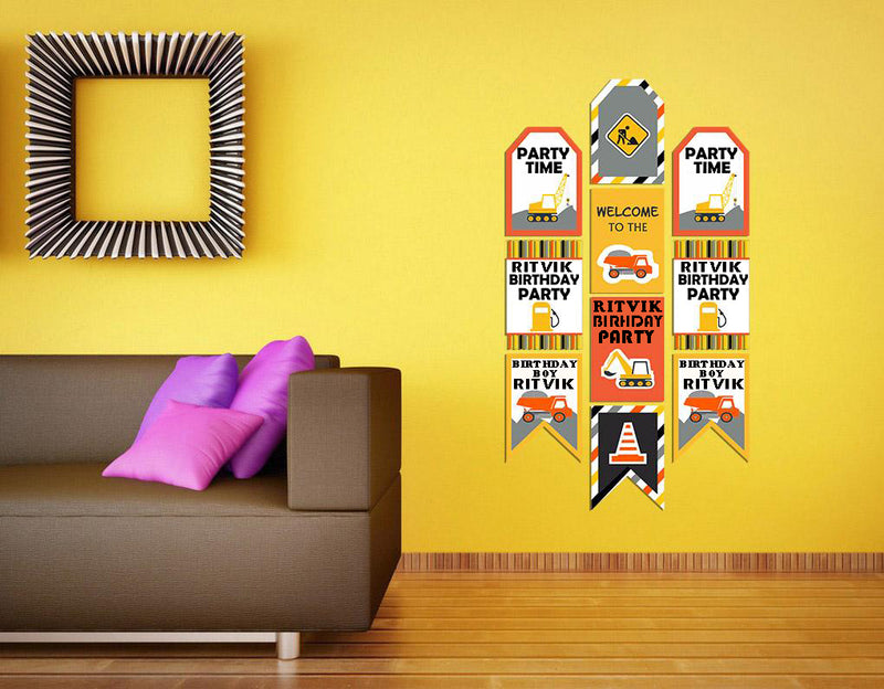 Construction Birthday Party Theme Hanging Set for Decoration