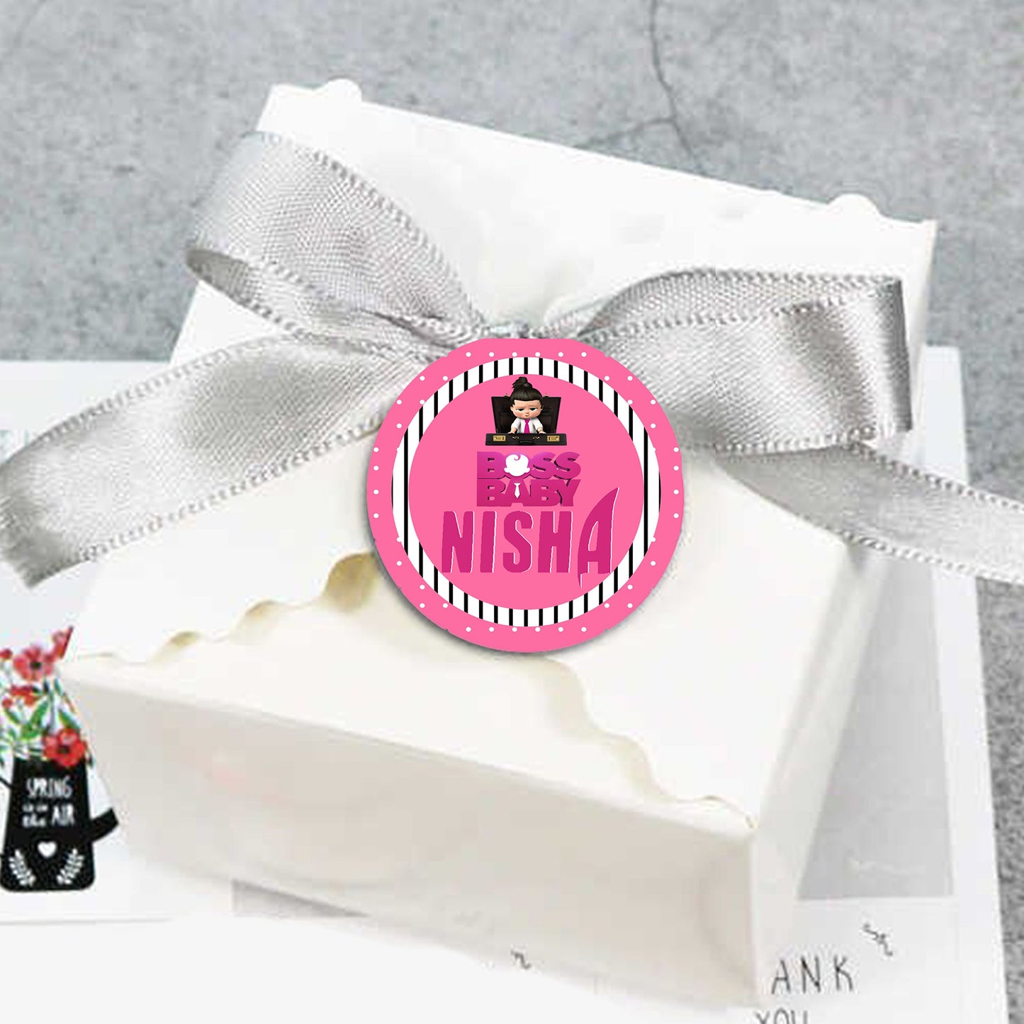 Boss Baby Girl Theme Birthday Party Thank You Gift Tags 