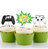 Gaming Theme Birthday Party Cupcake Toppers for Decoration 