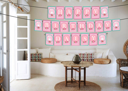 Some Bunny Is One Birthday Party Banner for Decoration