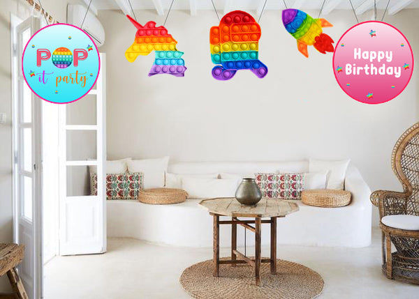 Pop It Theme Birthday Party Theme Hanging Set for Decoration