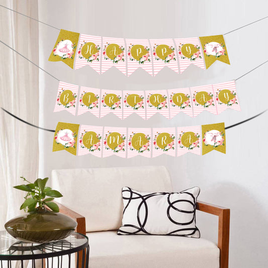 Ballerina Theme Birthday Party Banner for Decoration
