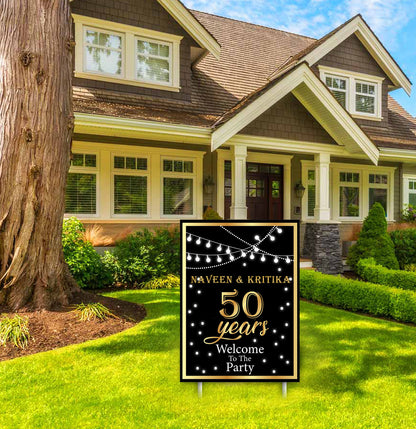 50th Anniversary Party Welcome Board For Decorations