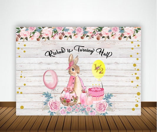 Half Birthday Backdrop For Kids Birthday Party