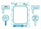 Theme Birthday Party Selfie Photo Booth Frame & Props